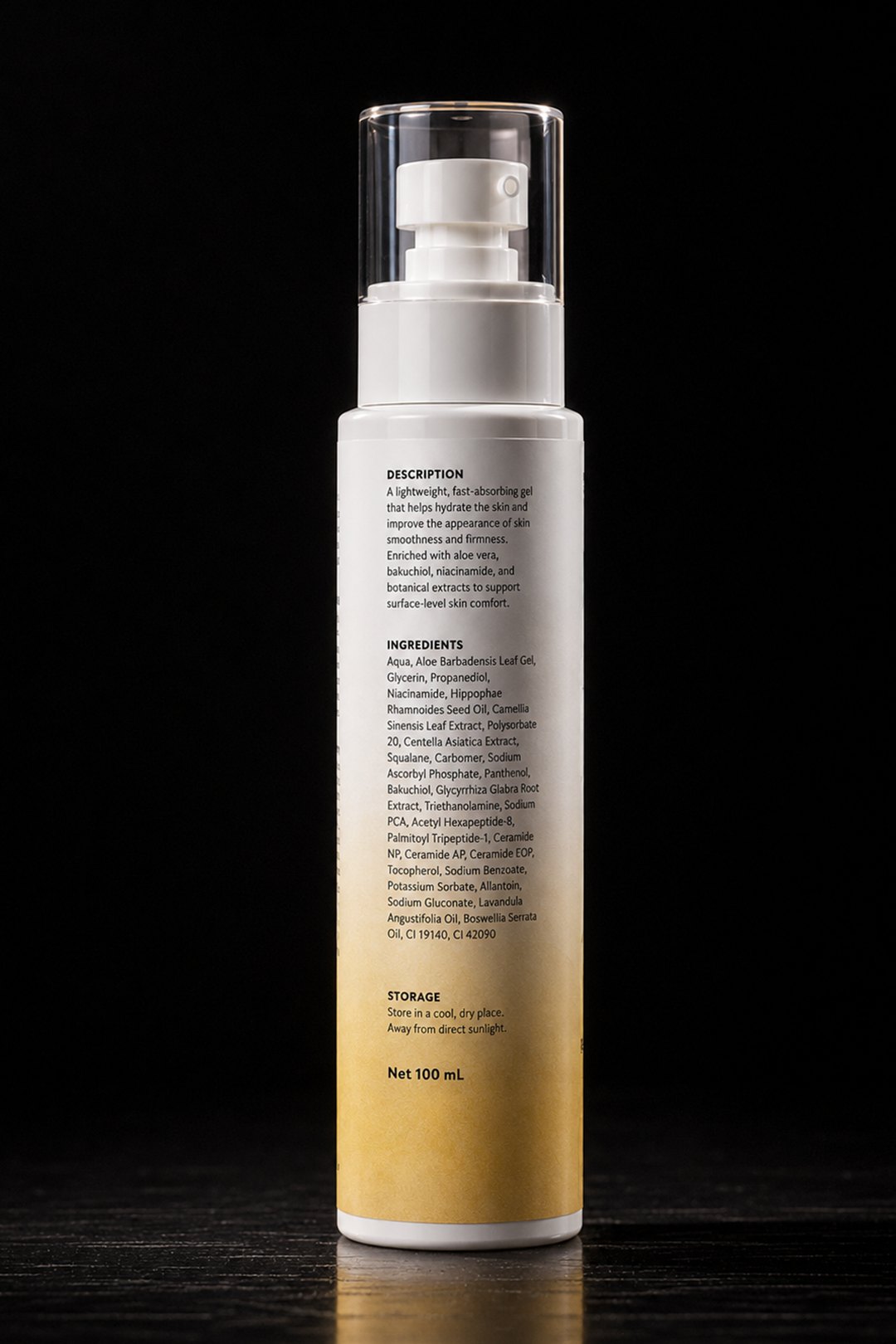 A back label showing the full ingredient list